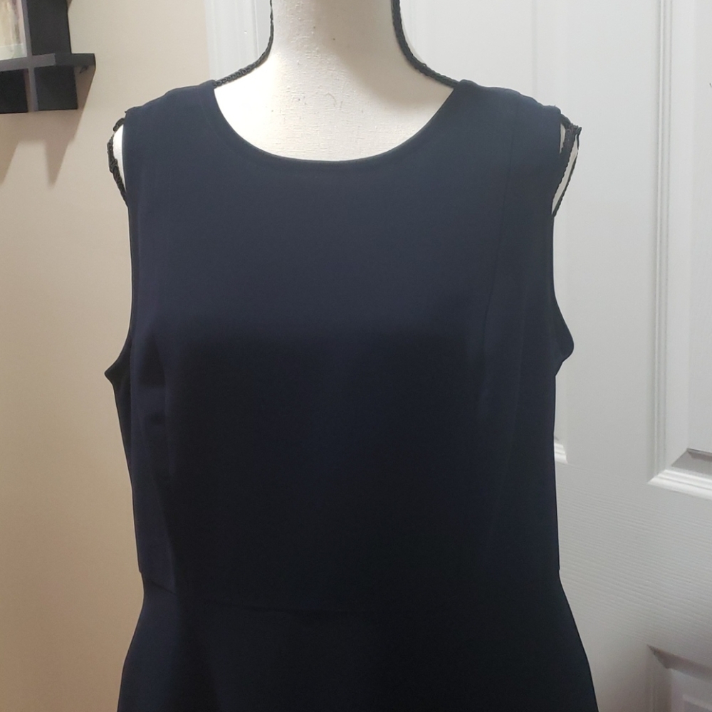 Talbots navy blue sheath dress - Picture 7 of 9